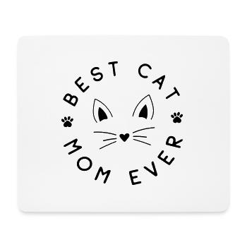 BEST CATS MAMA PUSSY ALWAYS FUNNY SAYING MOTIF - Mouse Pad (horizontal) - white - Front