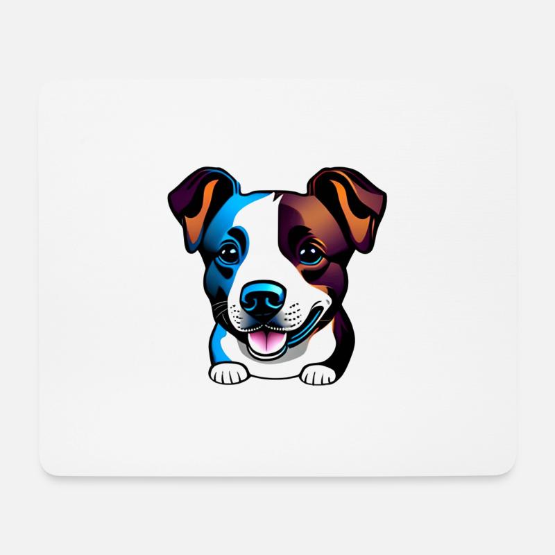 cute dog - Mousepad (Querformat) - Weiß