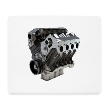 Motor Engine Grafik - Mousepad (Querformat) - Weiß - Vorne