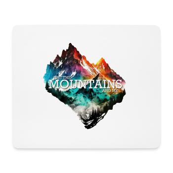 Colorful Mountains Graphic - Just the Mointains and me - Mouse Pad (horizontal) - white - Front