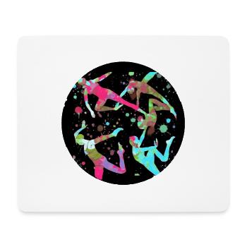 dancing, dancer, colorful, circle, figures - Mouse Pad (horizontal) - white - Front