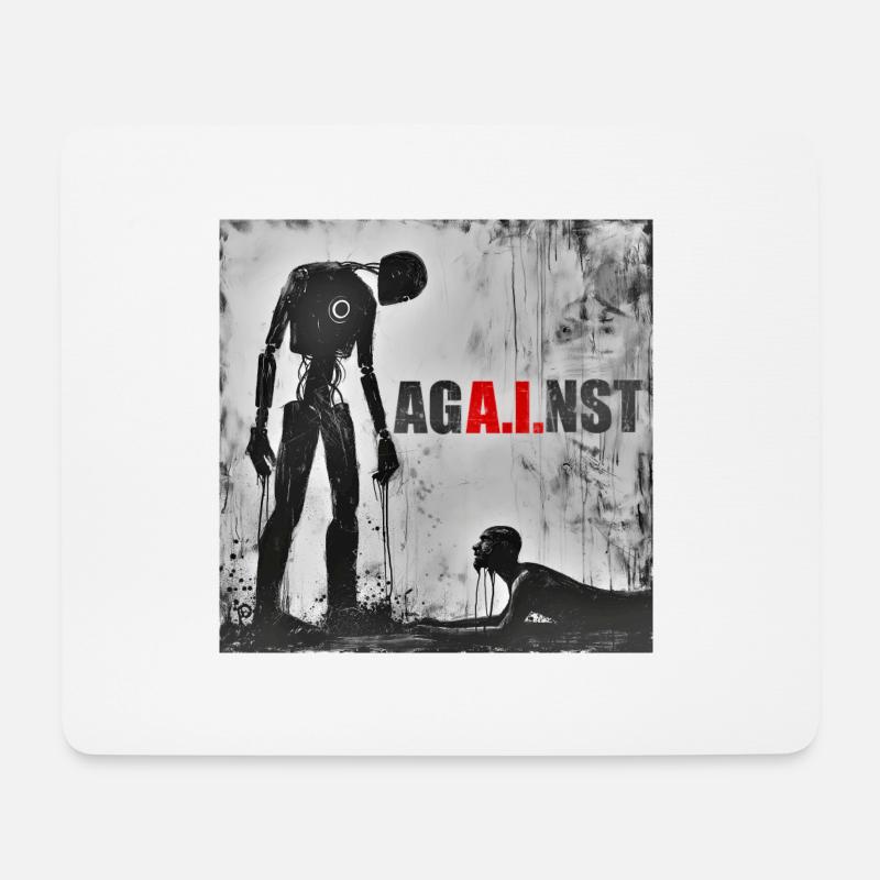 AGAINST - Mouse Pad (horizontal) - white