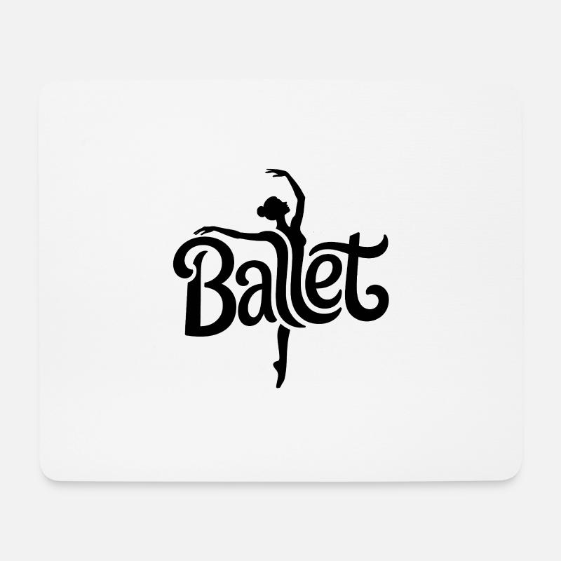 Ballett - Cool Dance Logo - Mousepad (Querformat) - Weiß
