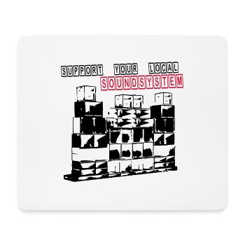 SUPPORT YOUR LOCAL SOUNDSYSTEM FREE PARTY 2 Farben - Tapis de souris (format paysage) - blanc - Devant