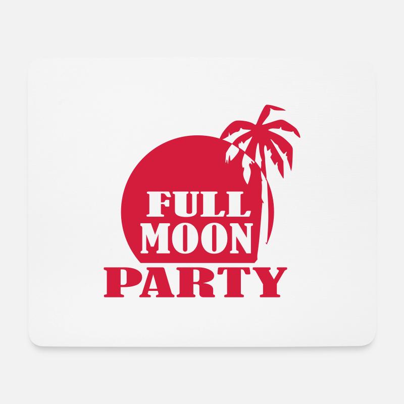 Full Moon Party - Mousepad (Querformat) - Weiß