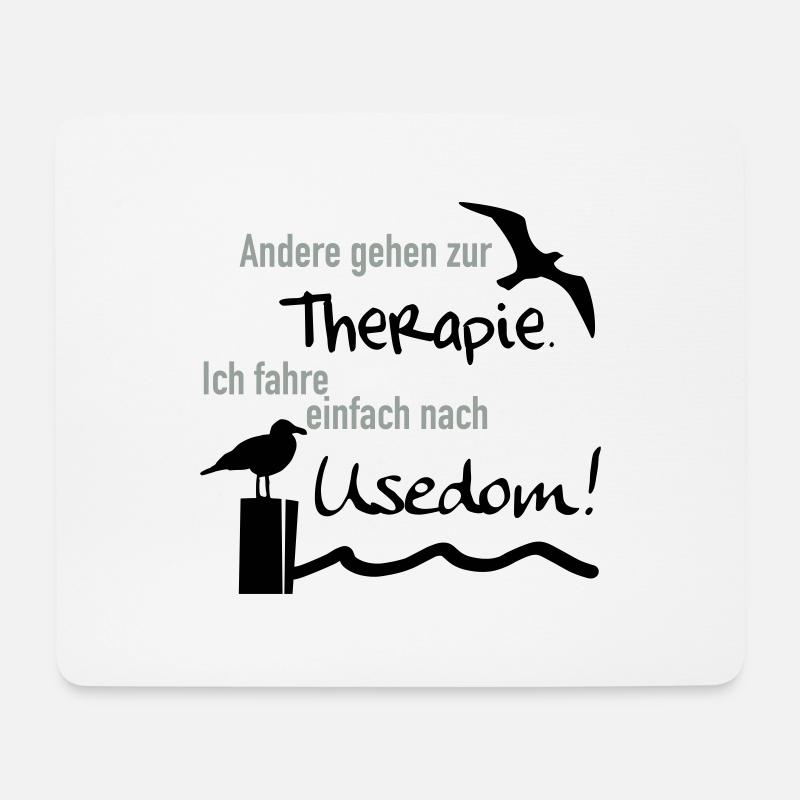 Therapie Usedom - Mousepad (Querformat) - Weiß