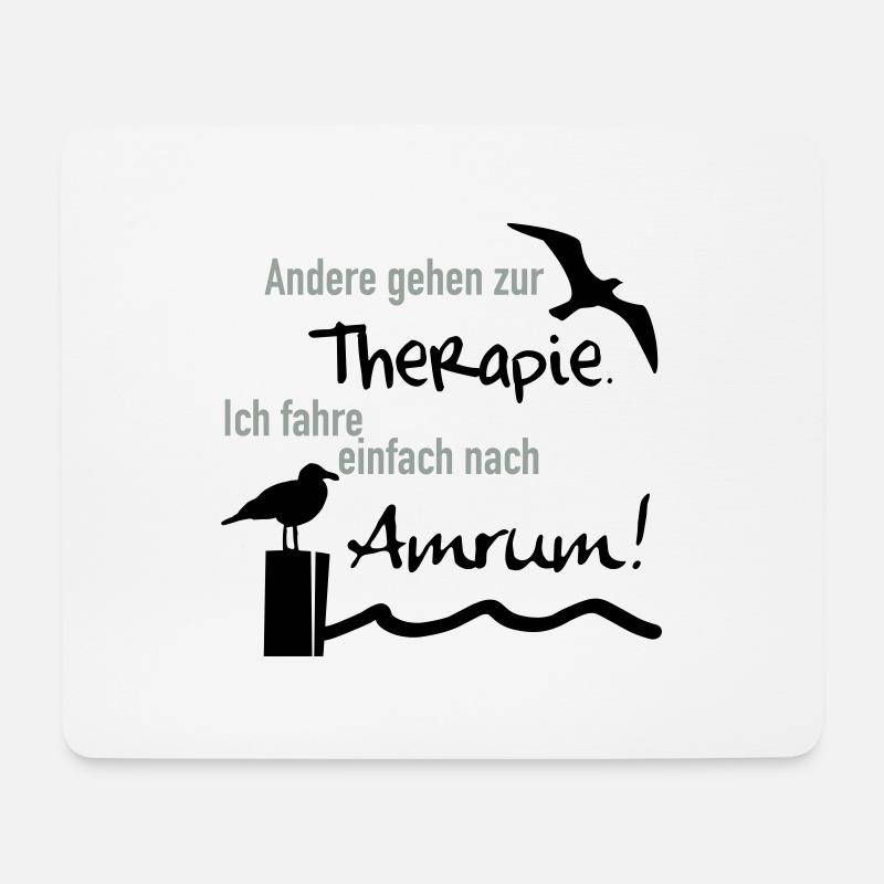 Therapie Amrum - Mousepad (Querformat) - Weiß