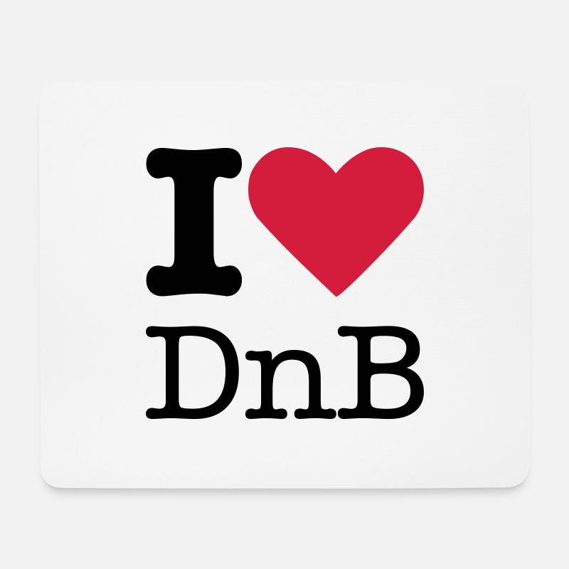 I Love DnB - Mousepad (Querformat) - Weiß