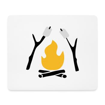 Lagerfeuer - Mousepad (Querformat) - Weiß - Vorne