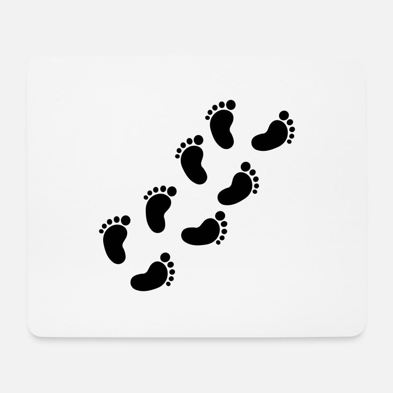 Baby füße - Mousepad (Querformat) - Weiß