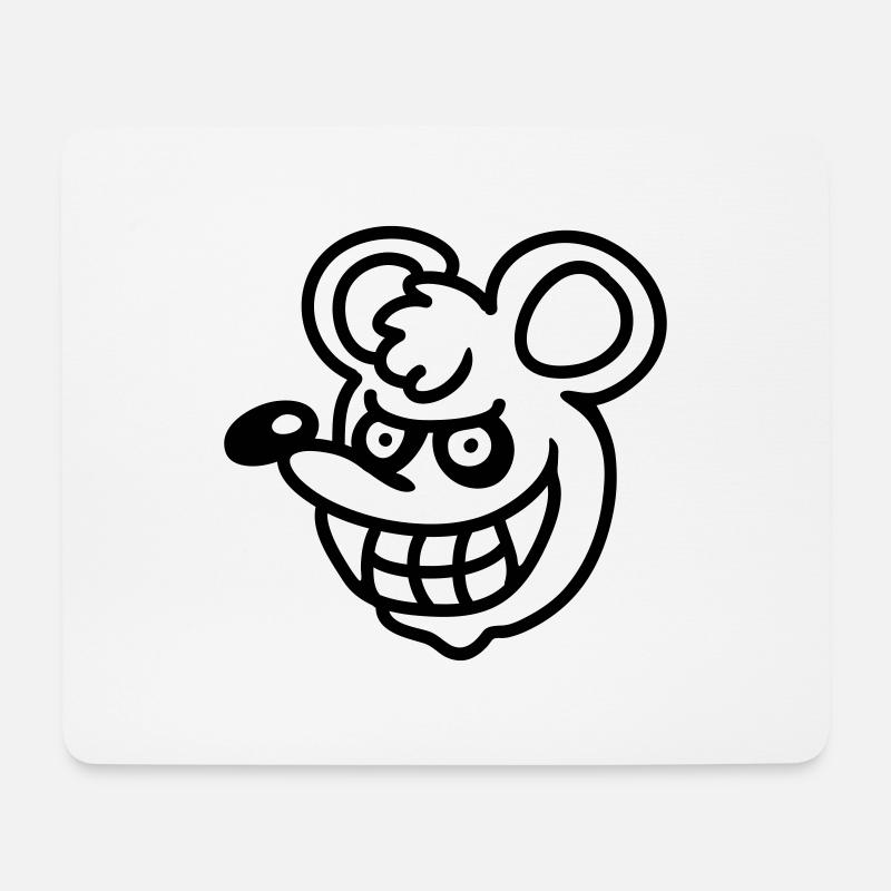 Vampirmaus - line - Mousepad (Querformat) - Weiß