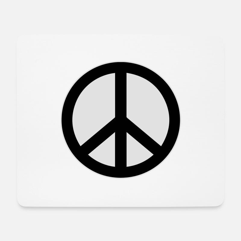 Frieden, Liebe und Glück - Mousepad (Querformat) - Weiß