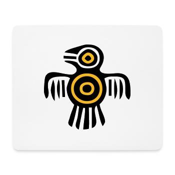 indian culture bird - Mouse Pad (horizontal) - white - Front
