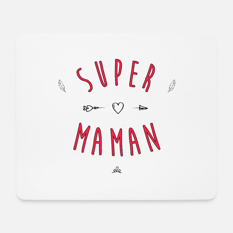 Super maman - Tapis de souris (format paysage) - blanc
