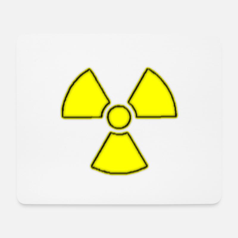 Atomzeichen gelb - Mousepad (Querformat) - Weiß