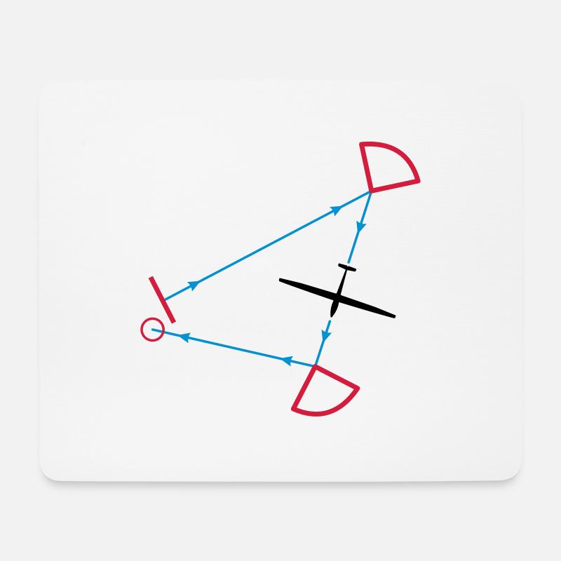 segelflug wettbewerb aufgabe Geschenk - Mousepad (Querformat) - Weiß