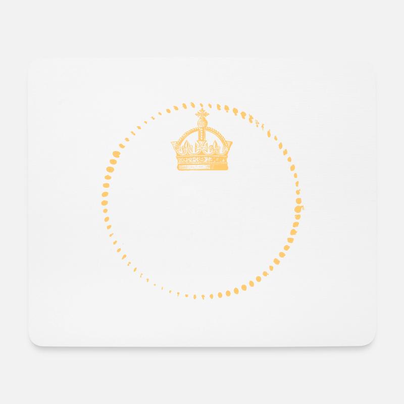 Krone - King - Queen - EIGENEN TEXT EINGEBEN - Mousepad (Querformat) - Weiß