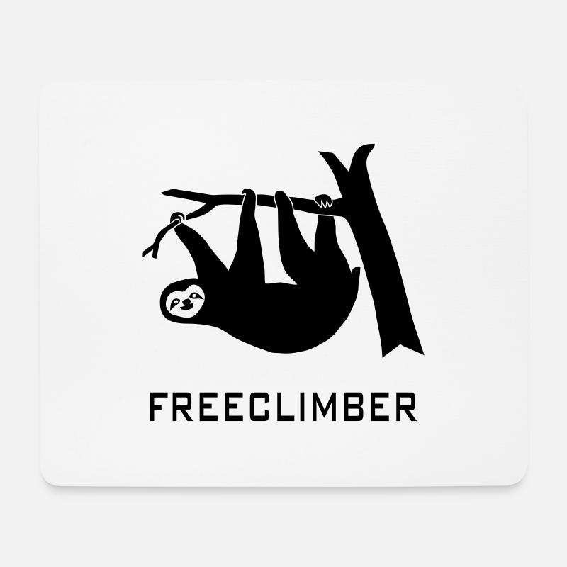 freeclimber climbing freeclimbing boulder rock - Mouse Pad (horizontal) - white
