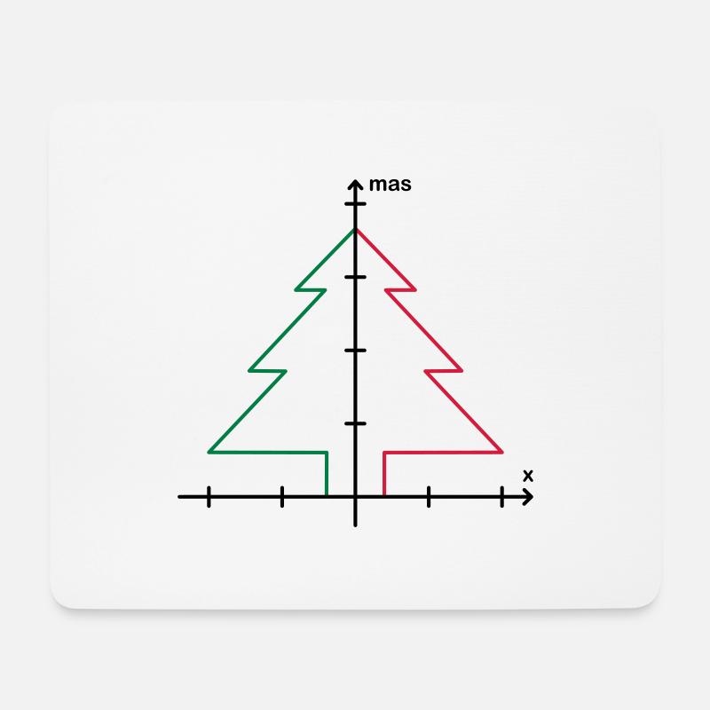 Mathe XMas Weihnachten - Mousepad (Querformat) - Weiß