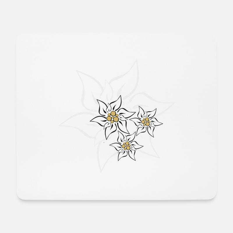 Edelweiss - Mousepad (Querformat) - Weiß