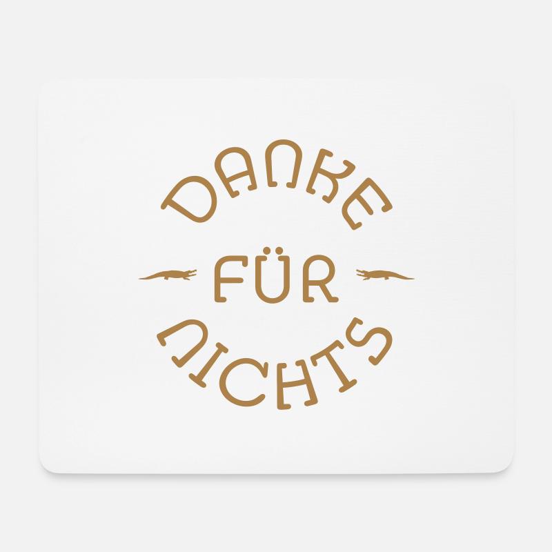 Merci pour rien slogan de cadeau d'icône de crocodile - Tapis de souris (format paysage) - blanc