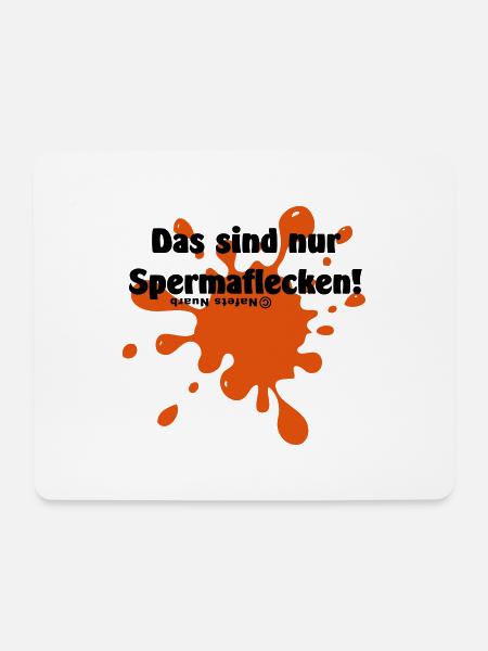Spermaflecken - Mousepad (Querformat) - Weiß
