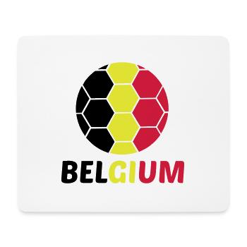 Belgium Belgien Text Flagge Cool Fußball Fan Spaß - Mousepad (Querformat) - Weiß - Vorne