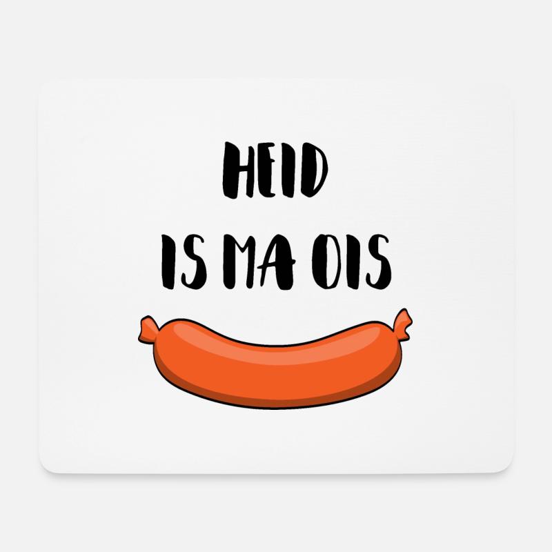 Heid is ma ois Wurscht bayerischer Spruch Geschenk - Mousepad (Querformat) - Weiß