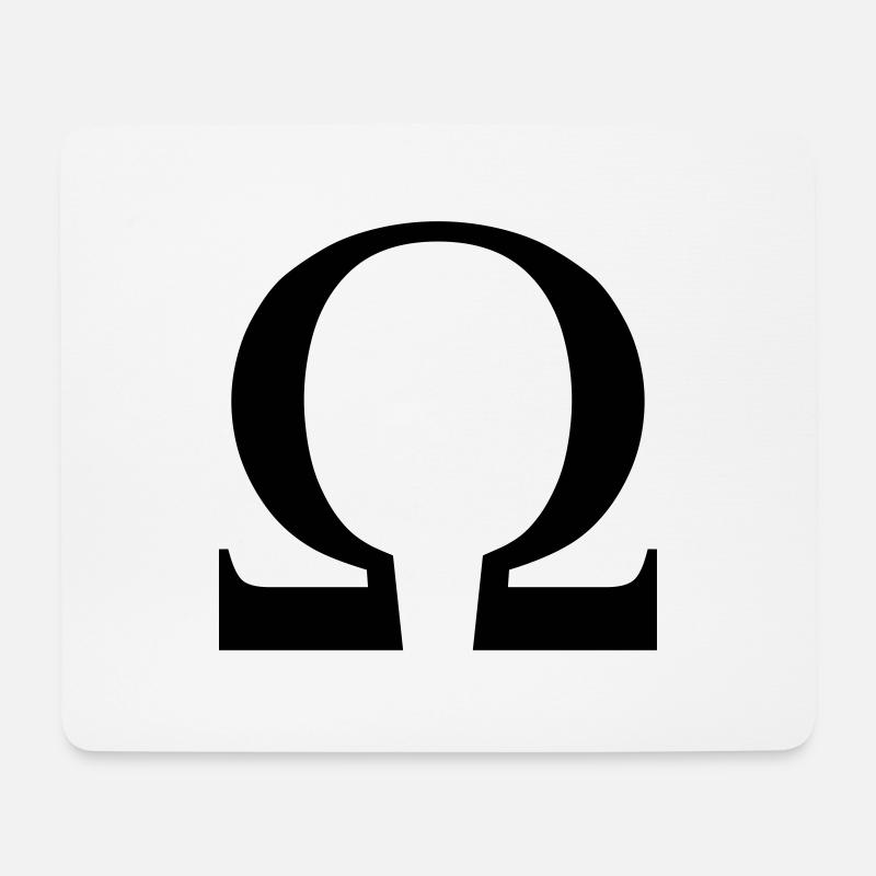 Omega - Mousepad (Querformat) - Weiß