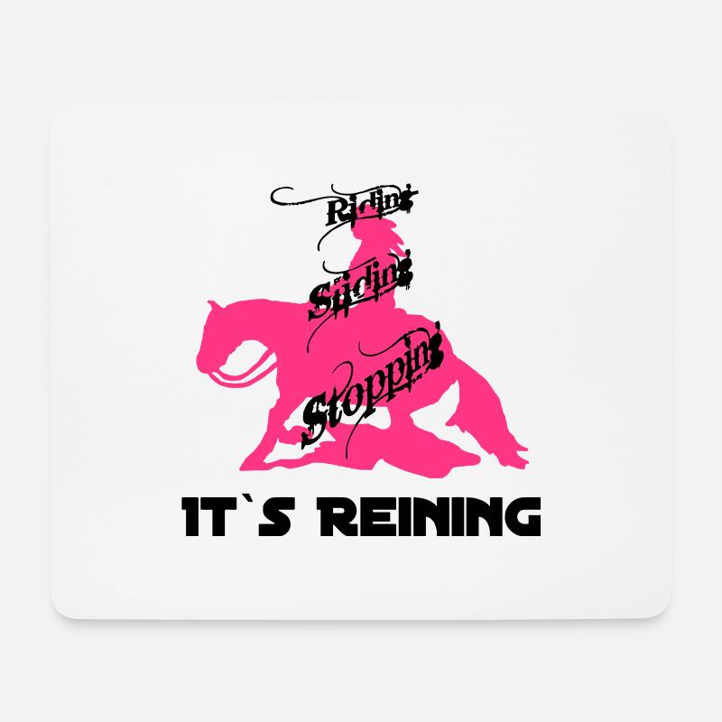 riding_sliding_stopping - Mousepad (Querformat) - Weiß