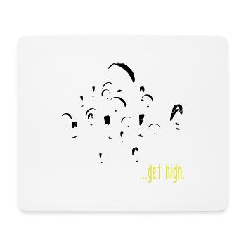 paragliding ...get high! - Mousepad (Querformat) - Weiß - Vorne
