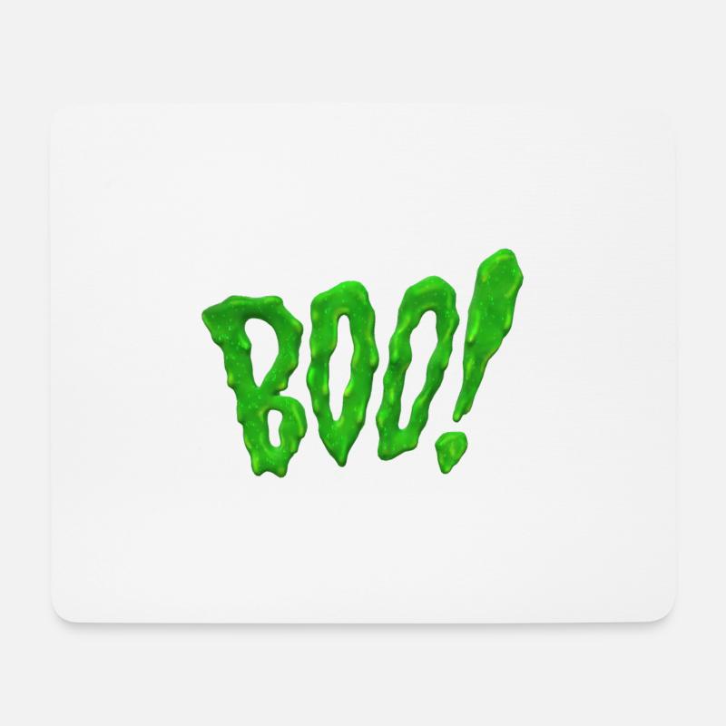 Boo schleim gruen gruselig halloween geist ghost h - Mousepad (Querformat) - Weiß