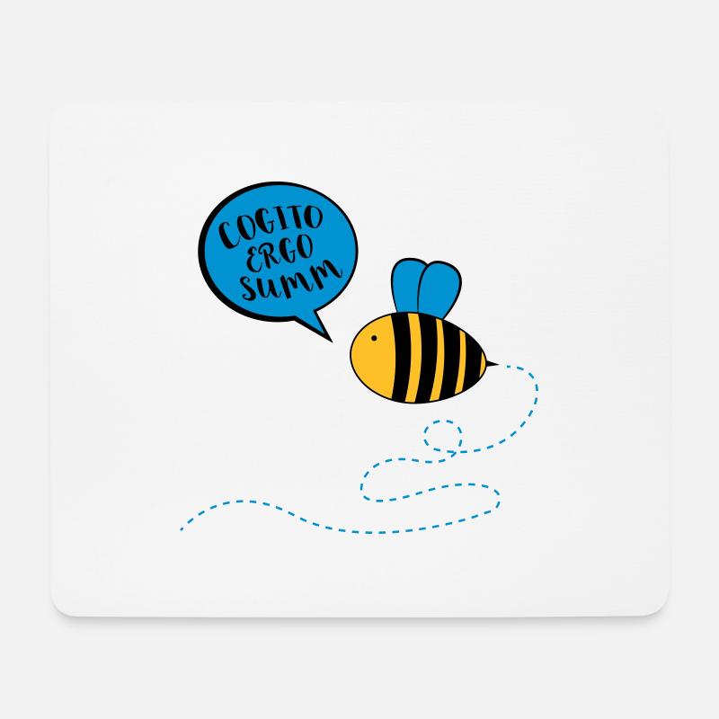 Philosophie Sokrates Biene Lustiger Spruch Tier - Mousepad (Querformat) - Weiß