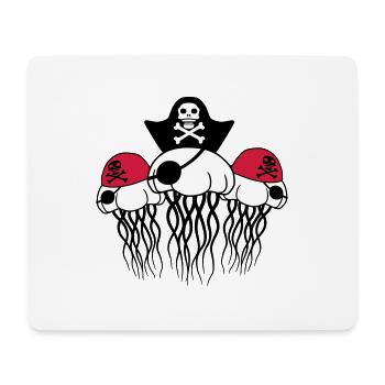 3 freunde party team crew pirat seeraeuber matrose - Mousepad (Querformat) - Weiß - Vorne