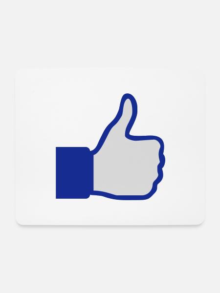 social network button - Mousepad (Querformat) - Weiß