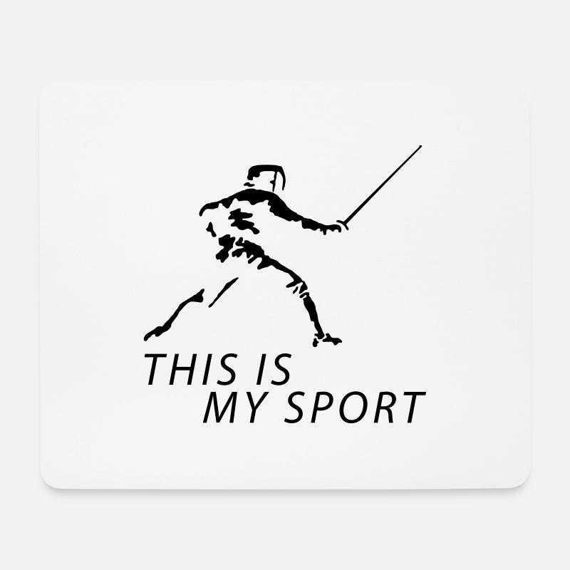 fechten_122012_b_1c - Mousepad (Querformat) - Weiß