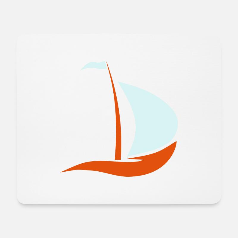 segelboot - Mousepad (Querformat) - Weiß
