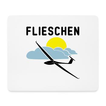Cocktailglas mit Segelflieger Segelflugzeug - Mousepad (Querformat) - Weiß - Vorne