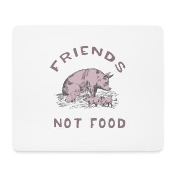 Friends not Food - Mousepad (Querformat) - Weiß - Vorne