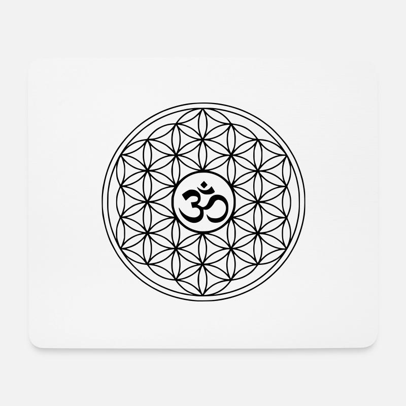 Blume des Lebens - Mousepad (Querformat) - Weiß