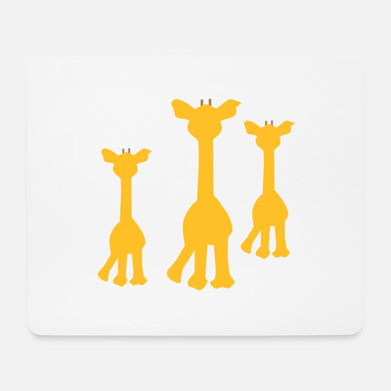 giraffe - Mousepad (Querformat) - Weiß