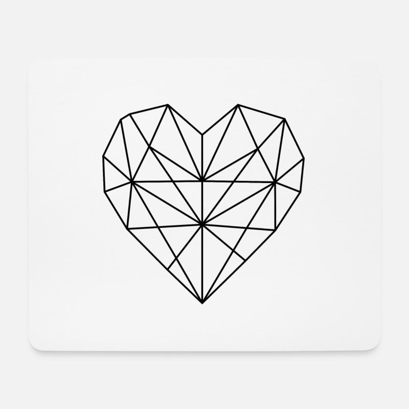 heart - Mouse Pad (horizontal) - white