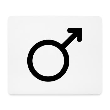 Mann Zeichen - Mousepad (Querformat) - Weiß - Vorne