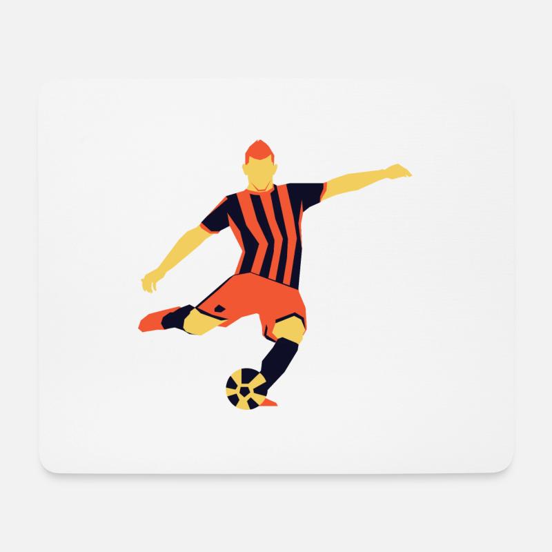 Fussballspieler - Mousepad (Querformat) - Weiß