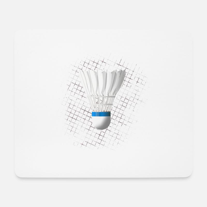 Federball - Badminton - Mousepad (Querformat) - Weiß