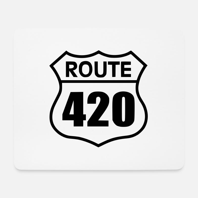 Route 420 - Mousepad (Querformat) - Weiß
