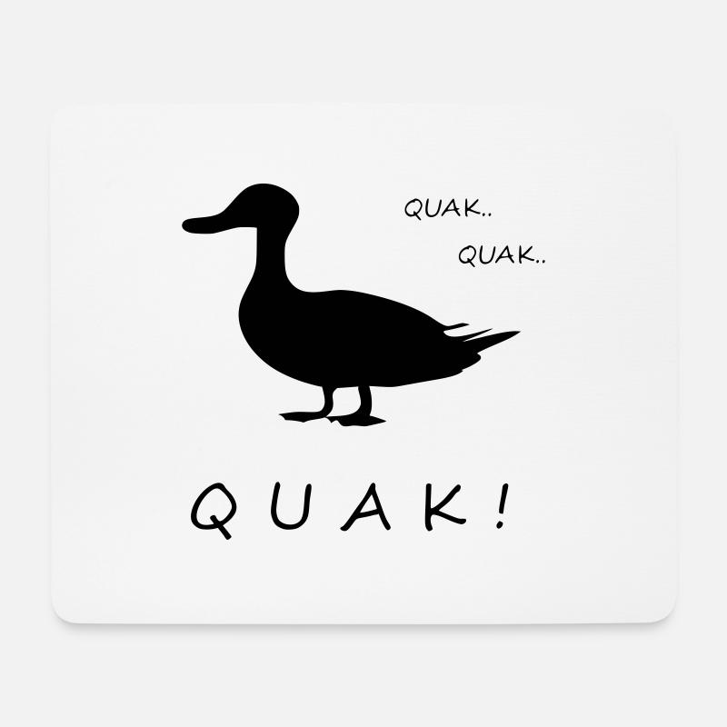 Quak Ente lustig - Mousepad (Querformat) - Weiß