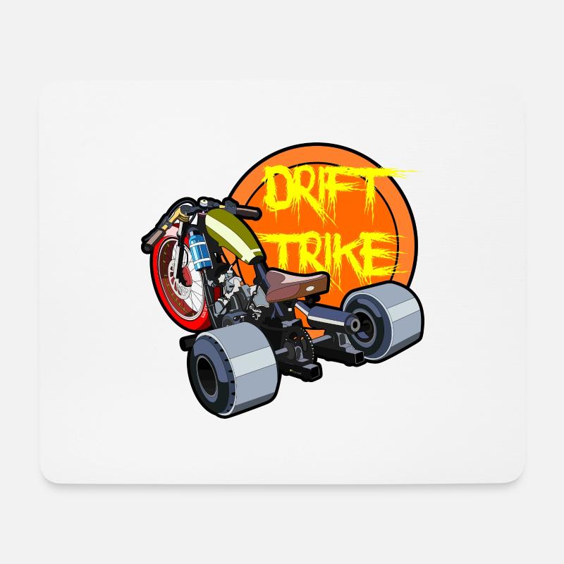 Drift Trike - Mouse Pad (horizontal) - white
