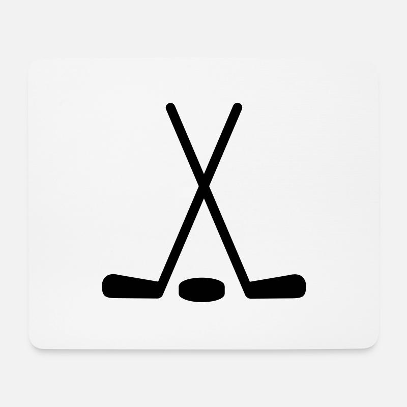 Eishockey - Mousepad (Querformat) - Weiß