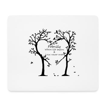 Arbre généalogique - Tapis de souris (format paysage) - blanc - Devant